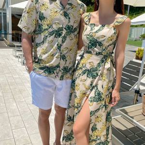 비바럽 / 플라워 바캉스 허니문룩 시밀러 커플룩 OP18963F