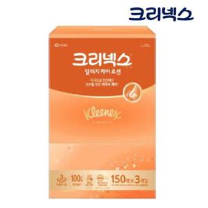 [땡큐온]크리넥스 로션티슈 내추럴 알로에 150매 x3개입 1팩