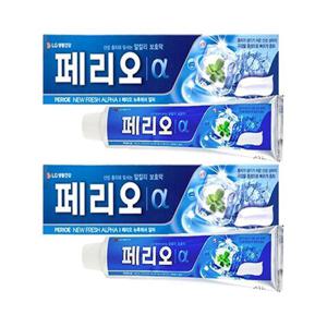 [땡큐온]LG생활 페리오 뉴후레쉬 충치 알파 치약 150g x2개