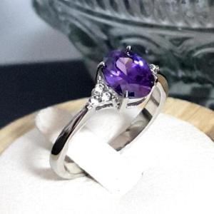 [이어넥핸즈] 써지컬스틸 보라 보석 반지