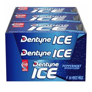 미국직구 Dentyne 덴타인 아이스 페퍼민트 무설탕 껌 16피스 9팩