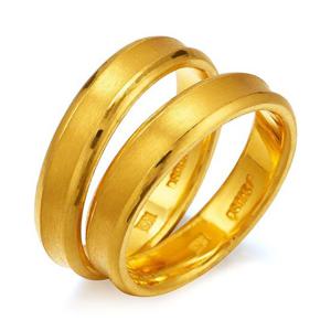 [한국금다이아몬드] 여자 순금 반지 오목 무광 검지 24K 11.25g 쌍가락지