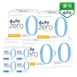 순수한면 생리대 제로 롱팬티라이너 20P x 5팩+중형4p