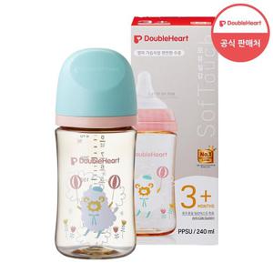 [더블하트] 모유실감 3세대 PPSU 하늘을날꼬양 240ml (젖꼭지M)
