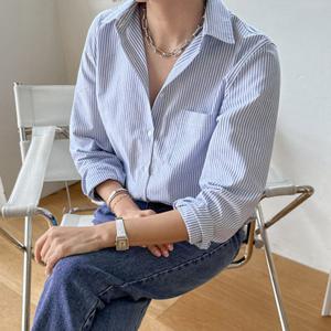 [조아맘] 스테딘 스트라이프 셔츠