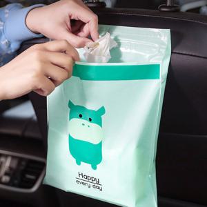 청년리빙 차량용 쓰레기통 자동차 쓰레기봉투 차 15봉