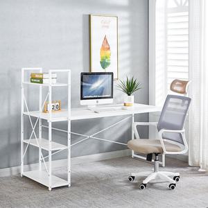 멀티 H자형 컴퓨터 책상 수납 데스크 화이트 테이블 1200