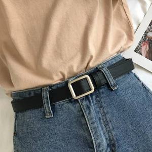 어나더뷰 베이직 스퀘어 버클 벨트 여성 허리띠 1554