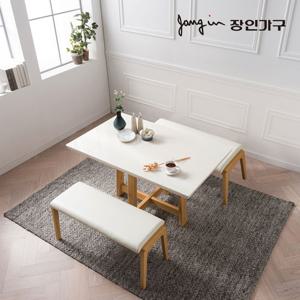 장인가구 아마르 대리석 4인 식탁세트 벤치2