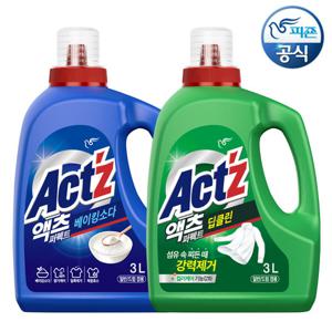 액츠 세탁세제 퍼펙트 딥클린/베이킹소다 3L 용기 x 2개