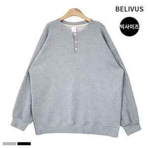 빌리버스 남성 빅사이즈 니트티 BDT317 헨리넥 골지