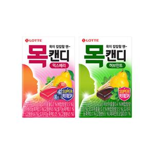롯데 목캔디 허브민트 38G X10개 + 믹스베리 38G X10개
