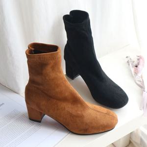 여자 굽있는 부츠 직장인 겨울구두 출퇴근 데일리슈즈