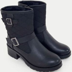 여성 가죽 부츠 캐주얼 장화 겨울 신발 방한화 2색 TR