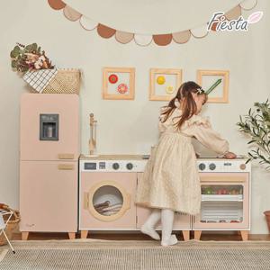 피에스타 원목 주방놀이 우든쉐프 베이지핑크