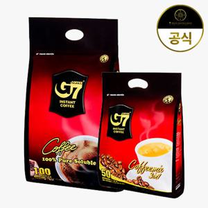 G7 퓨어블랙 2g 100개입 + 3in1 커피믹스 50개입 구성