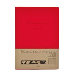 [아이디어뱅크] 양장노트 아이디얼(32절3in1색상랜덤)