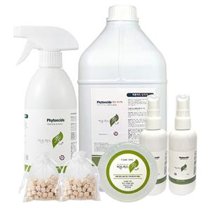 피톤치드수 리필4l+리필500ml+휴대용2개+편백칩2개+천연비누