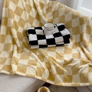 체커보드 극세사 담요 쇼파 블랭킷 겨울 이불 담요_150x200cm