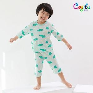 [꼬지비]해피히포 자카드 7부세트(C21S3226BJA_GN)