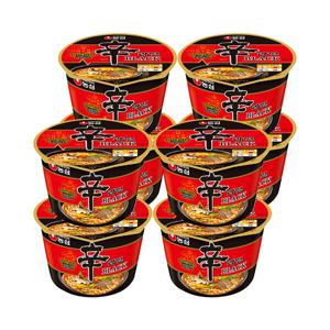 농심 신라면 블랙 101g x8개 / 컵라면 사발