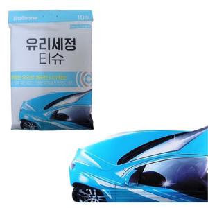 불스원 유막제거 차량용 유리세정티슈 10매 자동차용 자취 청소