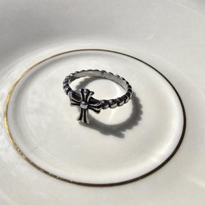 [노블른] 써지컬 스틸 작은 십자가 엄지 검지 반지