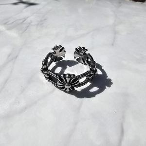 [노블른] 써지컬 스틸 엠티 크롬 엄지 검지 반지