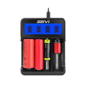 라온 LCD 4구 리튬이온 14500 18650 21700 26650 건전지 충전기