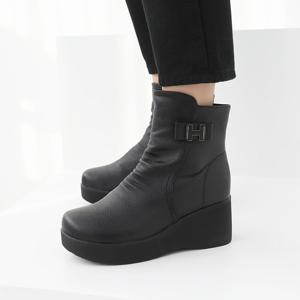 제이슈 / 제이슈 기모안감 통굽 엘도라도 앵클 숏 부츠 7cm