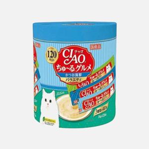 이나바 챠오 츄르 가다랑어 해산물 버라이어티 120개입 고양이 간식