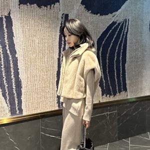 알테스 반후드 캡소매 밍크베스트 A140 팔로미노