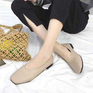 여성플렛슈즈 여자 베이지 플랫 슈즈 편안한 원피스 구두 나들이