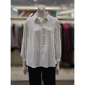 [트리아나] 소고 도트프린트 소매프릴블라우스TJ1BA03