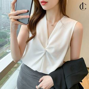 엘케이트 여성 민소매 블라우스 셔링 이너블라우스 LYT056