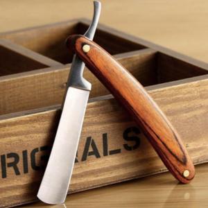 구렛나루 나무면도기 턱수염 외날 일자 엔틱 면도기 날면도기