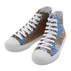 [버버리 키즈] 아동 모노그램 맵 프린트 하이탑 스니 8062685 C