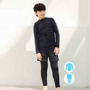 [베이직엘르]베이직엘르 남아동 집업 래쉬가드 워터레깅스 비치반바지 세트 BEB-X701K