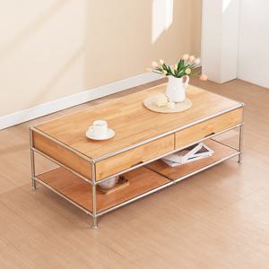 (착불)우아미가구 그리딘 심플 모듈 원목 거실 테이블 1200