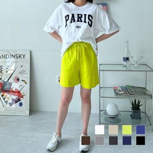 여자여름바지 라블 4부 무지 반바지 SD 230414