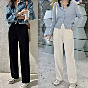 여성반바지 여성 허리밴딩 와이드핏 베이직 디자인 벨벳 바지