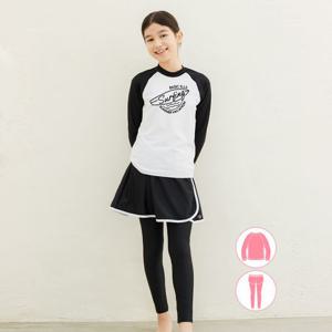 [베이직엘르]베이직엘르 여아동 나그랑 래쉬가드 레이어드 워터레깅스 세트 BEG-X604K+BEG-X607K