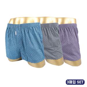 바풀 HY SR 182023 남성 사각팬티 순면 트렁크 3매입