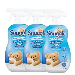 스너글 섬유탈취제 블루스파클 대용량 470ml 3개