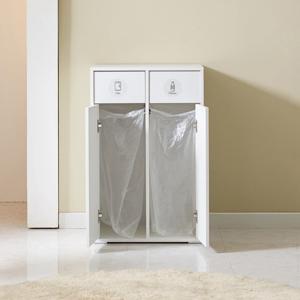 퓨어 분리수거함 수납장540 홈카페 가정용 업소용 커피머신 회사 탕비실 전자렌지받침 셀프바 카페 병원 스윙도어 2칸 70L봉투증정