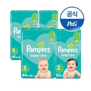 팸퍼스 베이비드라이 밴드 기저귀 2~5단계 1박스