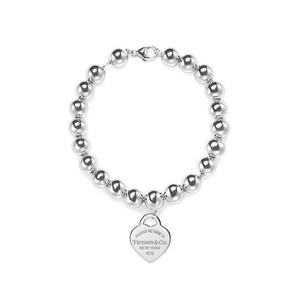 티파니 27630138 리턴 투 티파니 하트 태그 비드 7in 실버 팔찌