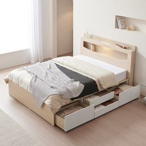 [보루네오]호텔라인 KC791 서랍장 조명침대 Q