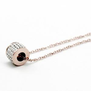 써지컬 큐빅 로즈골드 목걸이