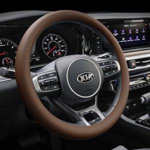 아이엠듀 자동차 핸들커버 순정형 타공 가죽 얇은 전차종 호환